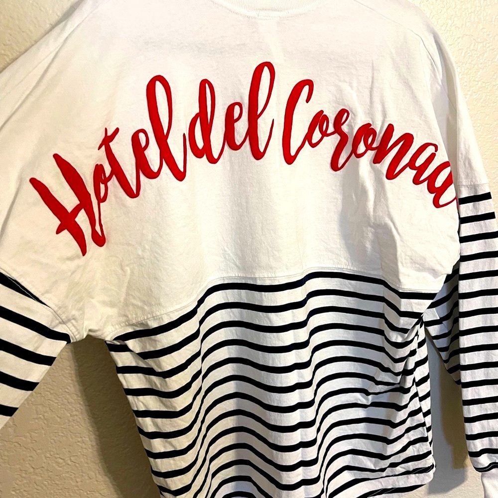 Hotel del Coronado Spirit Jersey White and Blue Striped Shirt